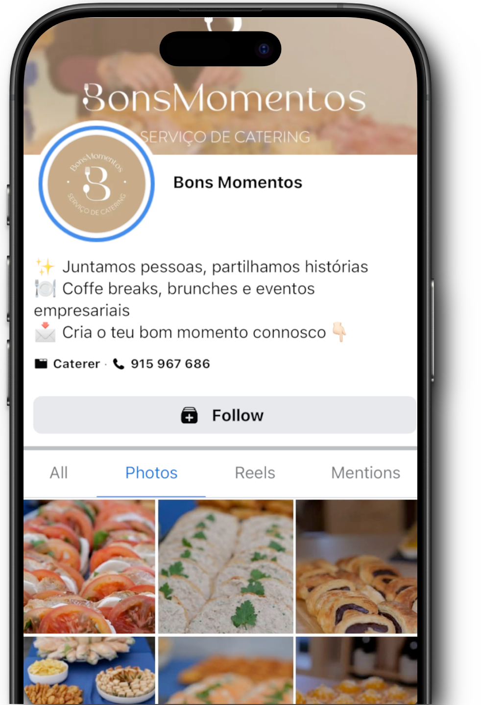 Publicação no Facebook da Bons Momentos