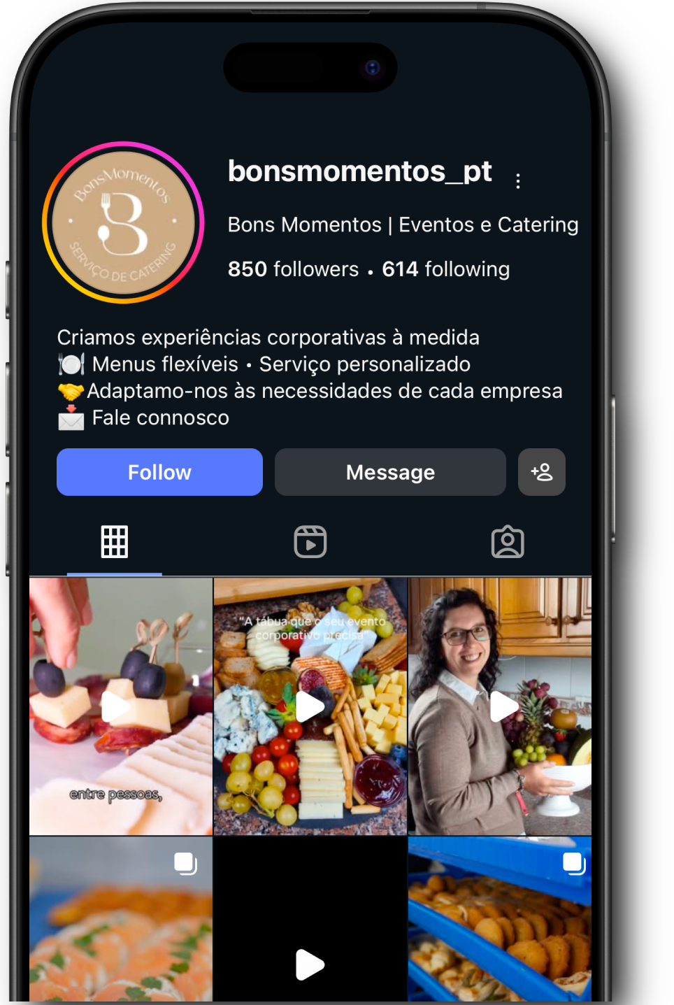 Publicação no Instagram da Bons Momentos